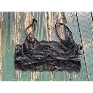 Black Lace Bralette Crop Top Bralette Style S